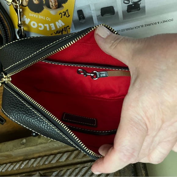 Dooney & Bourke Black Leather Camera Crossbody Bag - Picture 3 of 5